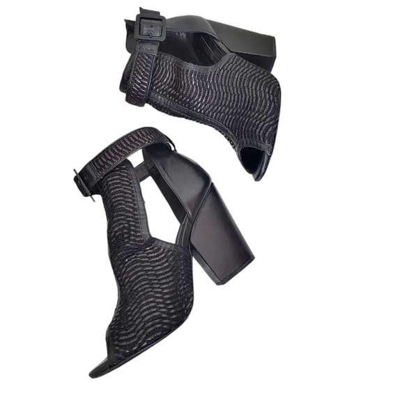 Schutz Women's Atanado Soft Block Heel Pump Shoes Brown Woven Sandal - Picture 6 of 6